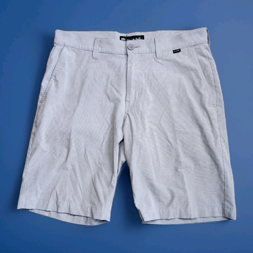 Travis Mathew El Dorado Golf Shorts Men's 32 Gray Stretch Casual TM1MW454